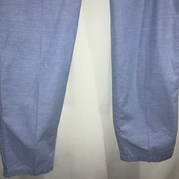 Talbots Relaxed chino pants Sz 6P chambray cotton pockets zip / button - Picture 2 of 9